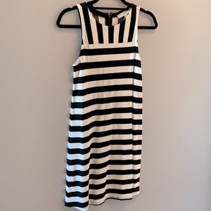 Black and white striped sleeveless dress by Loft